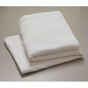 Manta térmica blanca de Waffle del algodón del uso del hospital